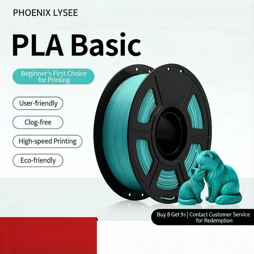 LYSEE PLA Basic 3D Printing Filament, Regular 1.75mm, 1kg Spool High Toughness & Easy Printing, Compatible with Bambu AMS